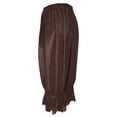 thumbnail image 4 of Charmgo Womens Flowy Pants Women Ruffle Hem Capris Lace Trim Pantaloons Lingerie Pants Slip Dress Hollow Lace Home Clothes for Women High Waisted Wide Leg Pants Woman Palazzo Pants for Women Coffee M, 4 of 9