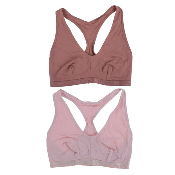 Hanes Women's Sports Bras 2-Pk. Originals Ultima Terracotta Candy Pink M New