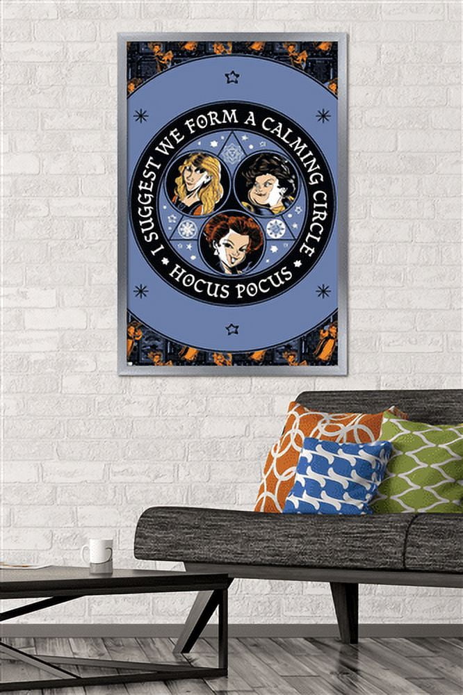 Disney Hocus Pocus - Calming Circle Wall Poster, 22.375" x 34", Framed