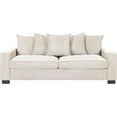 thumbnail image 3 of US Pride Furniture Luxe Corduroy Sofa with 5 Matching Toss Pillows Sleek Design Spacious and Comfortable 3 Seater Couch for Modern Living Room White, 3 of 5