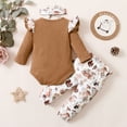 PatPat Newborn Baby Girls Winter Cotton Clothes Long Sleeve Romper
