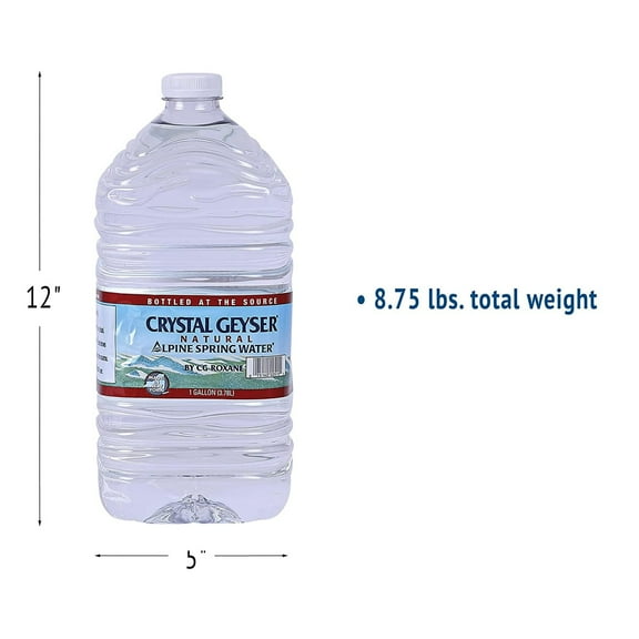 Crystal Geyser 1 Gallon Natural Spring Water - 6/Case