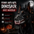 thumbnail image 5 of Hell Hound Monster Latex Dog Muzzle, Scary Terror Beast Teeth Mask with Adjustable Straps, Anti Bark Chew Pet Costume for Halloween Cosplay, 5 of 9