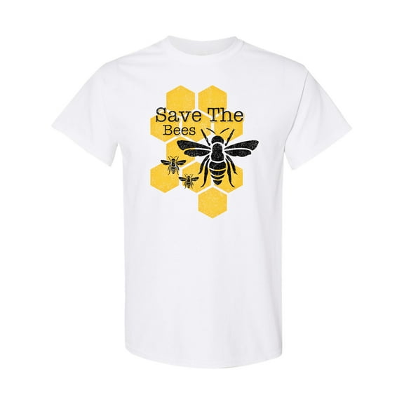 Inktastic Honeycomb Save the Bees T-Shirt