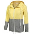 thumbnail image 2 of Genuiskids Women Autumn Casual Coat Lightweight Splicing Color Hooded Long-Sleeves Zipper Open Leisure Outerwear with Drawstring for teen Girls Hiking Travel, 2 of 4