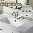 thumbnail image 4 of 30" Ceramic Bathroom Vanity Sink Top for Bathroom Vanity, Modern White Vanity Top for cabinet with Triple Faucet Holes, 4 of 4