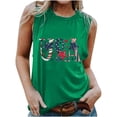 thumbnail image 2 of ICHUANYI Clearance Women's Fashion Vest Patriotic T-shirt Summer Loose Vest(Green, L) ICHUANYI WER2023081501867, 2 of 6