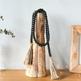 thumbnail image 4 of Mosey Wooden Bead Decoration Handmade Rustic Farmhouse Wood Bead Chain with Tassel Bohemian Wall Hanging Decoration, 4 of 6
