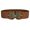 Brown, variant on INSPIRE CHIC Women's Belt Interlocking Buckle Textured Elastic Fabric Waist Belt Brown One Size