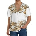 thumbnail image 3 of KLL Christmas Print Men's Shirt Short Sleeve Button Down Summer Cuba Beach Shirts- Small, 3 of 7