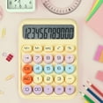 thumbnail image 4 of Mechanical Switch Calculator with Big Buttons, Calculators Desktop, 12 Digits, Large LCD Display, Desk Calculator, Cute Pink Calculators for Teachers Students Basic Office (Yellow), 4 of 14