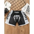 thumbnail image 3 of inlzdz Kids Boys Boxing Trunks Muay Thai Fighting Shorts Gym Fitness Bottoms MMA Martial Arts Grappling Type A 5-6, 3 of 7
