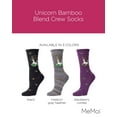 thumbnail image 2 of MeMoi Unicorn Bamboo Blend Crew Socks - Womens - Female, 9-11, Blackberry Cordial, 2 of 7