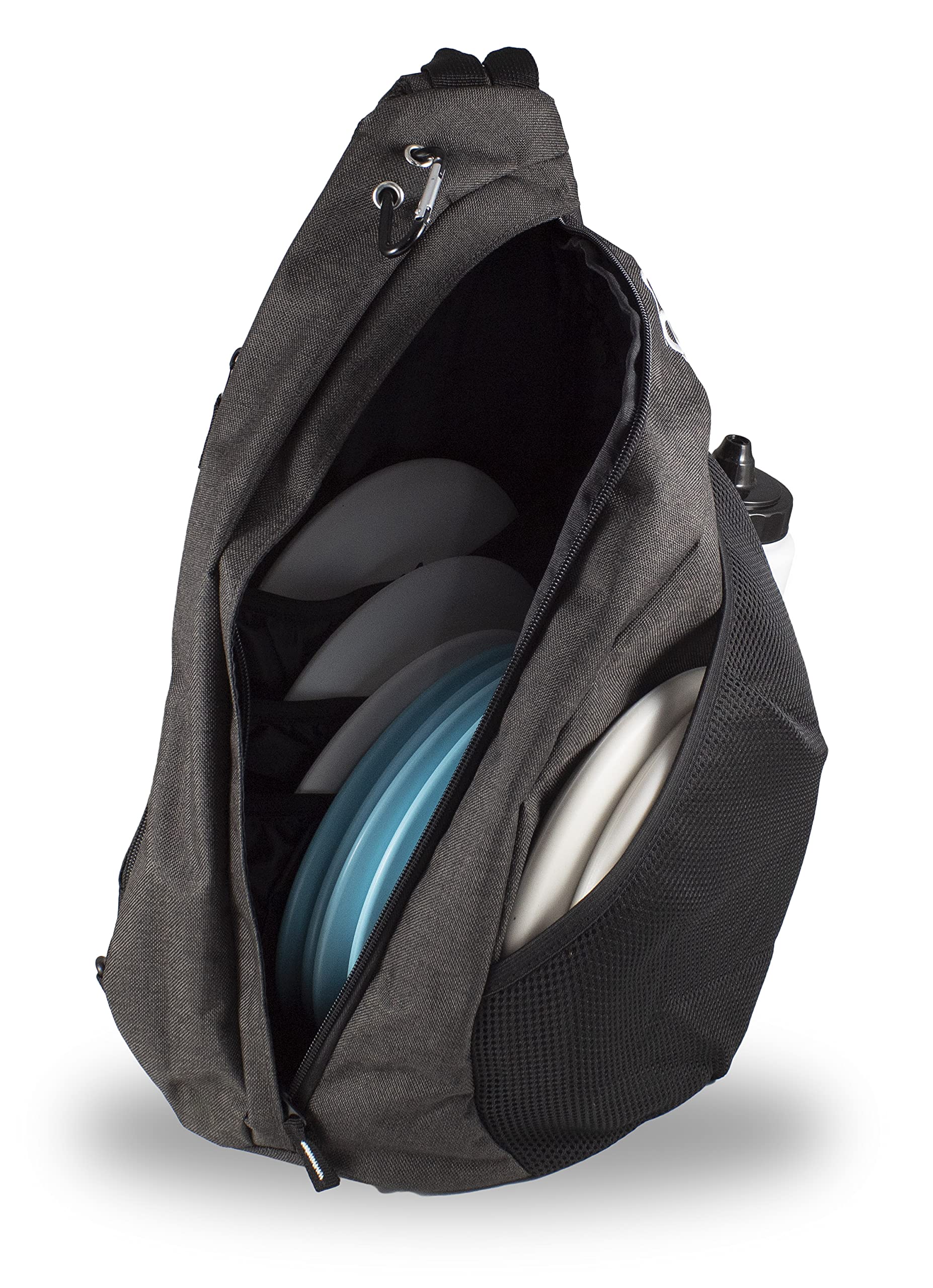 Infinite Discs Slinger Deluxe Disc Golf Bag (Charcoal Black)
