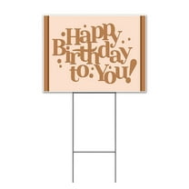 Happy Birthday To You (18" x 24") Yard Sign, Includes Metal Step Stake