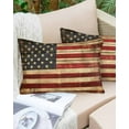 thumbnail image 6 of American Flag Throw Pillow Cover 20 x 26 Inch Decorative Pillow Cover Retro USA Flag Blue Red Vintage Wooden Lumbar Pillowcase Seasonal Rectangle Cushion Case for Couch Sofa Bed Living Room, 6 of 7