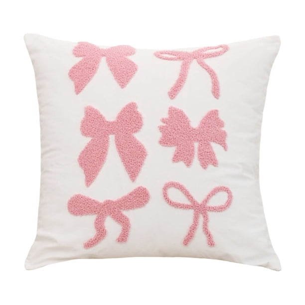 Funda de almohada con nudo de mariposas para sofá, cojín para sala de estar, decoración del hogar
