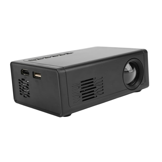 Projecteur Portable, Résolution 200LM 1080P, Ratio d'Aspect 4:3, Distance de Projection 60 Pouces, Haut-Parleur Intégré, Interface Multimédia USB, HD pour Téléphone Intelligent Tablette Ordinateur Portable