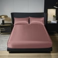 thumbnail image 6 of Nkmbld Satin Fitted Sheet Mattress Cover, Easy Care Microfiber Bedding, Luxury Hotel Quality Mattress Protector with Deep Pockets, Cooling for Hot Sleepers, 6 of 8