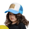 thumbnail image 3 of PAYOHTO Kids Vintage Globe Compass World Map Baseball Hat Back Adjustable Mesh Breathable Hats Sky Blue Trucker Cap Outdoor Fishing Sun Caps for Boys or Girls ages 4-10, 3 of 9