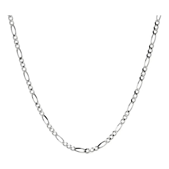 Cadena De Plata 925 Barbada De 50 Cm Calibre 3.2mm 4 Colores