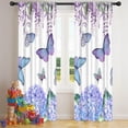 thumbnail image 5 of Blackout Kids Curtains,Pink Butterfly Flower Pattern Childrens Insulated Curtains Set Of 2,Bedroom Essentials,Toddler Room Decor 42"x84", 5 of 5