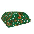 thumbnail image 1 of Green Xmas Foot Rest, Ornamental Cartoon Winter Deer Heads Pattern and Snowflake Dots, Non-Slip Backing Ergonomic Memory Foam Leg Support for Office, Vermilion Amber and White, by Ambesonne, 1 of 5