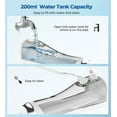 thumbnail image 5 of Bokyan Water Flosser for Teeth, cordless 200 ML Portable Electric Flossing Cleaner Rechargeable, Dental Hygiene, White, 5 of 10