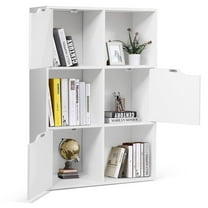 Giantex 6-Cube Storage Organizer, Wooden Compartment Units for Home Office