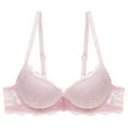 thumbnail image 3 of FYDUU Lace Bras For Women Push Up Bras For Women Sexy Lace Padded Bra Underwire Push Up Comfortable Bra Everyday Bralette Soft Tshirt Bras for Women /Pink, 3 of 3