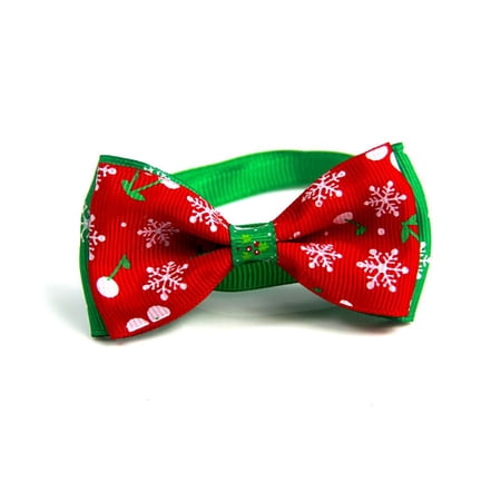 Holiday for Puppy Kitten Xmas Bowknot Neck Strap Cat Bowtie Dog Costume Christmas Dog Decoration Cat Collar Dog Bow Tie Dog Collar C
