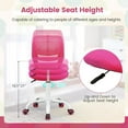 thumbnail image 3 of XiHuaZhaoChen Desk Chair, Children Armless Study Chair with Adjustable Height, Ergonomic Office Chair with Wheels, Rolling Swivel Mesh Task Desk Chair for Girls Boys Teens, Rose, 3 of 11