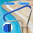 thumbnail image 4 of Pool Rail, 39" x 32" Swimming Pool Hand Rail, 250LBS Load Capacity, 304 Stainless Steel Pool Stair Rail with Blue Grip Cover & Accessories, Rust and Weather Proof Pool Handrail for Swimming Pool, 4 of 8