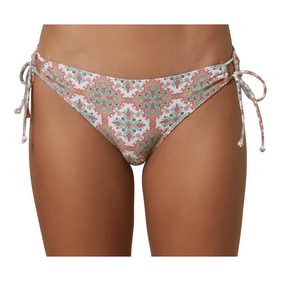 O' Neill Women's Mina Alexa Printed Bikini Bottoms Swimsuit Brown Size X-Large
