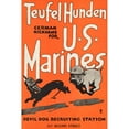 thumbnail image 3 of Anonymous 13x18 Black Modern Framed Museum Art Print Titled - Teufel Hunden. German Nickname for U.S. Marines. Devil Dog Recruiting Station (1918), 3 of 5