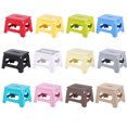thumbnail image 2 of Homeholiday Plastic Stool Portable Dot Folding Chair Adult High Stool Bathroom Home Children Small Bench, 2 of 8