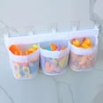 thumbnail image 2 of Bath Toy Organizer with 3 Pockets - Quick-Dry, Wall Bag Versatile Usage, 2 of 10