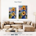 thumbnail image 4 of Elephant Stock Sunflowers In Blue Vase Wall Art - Vertical Multi Panel Canvas - Living Room Wall Decor - Floral And Botanical Multi Panel - Blue And Orange Decor By Richard Wallich - 24" x 38", 4 of 8
