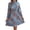 Light Blue, variant on WTOBBY Women's Casual Elegant Flower Print Long Sleeve Tie Waist Pleated Skirt Dress Adjustable Belt for Custom Fit Chiffon-Like Fabric for Graceful Drape Perfect Garden Party ,Black L