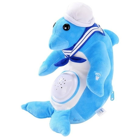 Dolly Dolphin Nightlight Soother Lullabies Nature Sounds Projecting Stars Moon