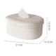 thumbnail image 2 of Organizador de servilletas de papel tejido con cuerda de algodón para decoración de oficina y hogar. Blanco, 2 of 2