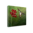 thumbnail image 2 of Hummer and Red Flowers' Print on Canvas, 2 of 2
