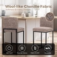 thumbnail image 5 of SUMMIT LIVING 24 inch Bar Stools with Back Set of 4 for Kitchen Dining, Counter Height Chairs, Speckled Brown, 5 of 6