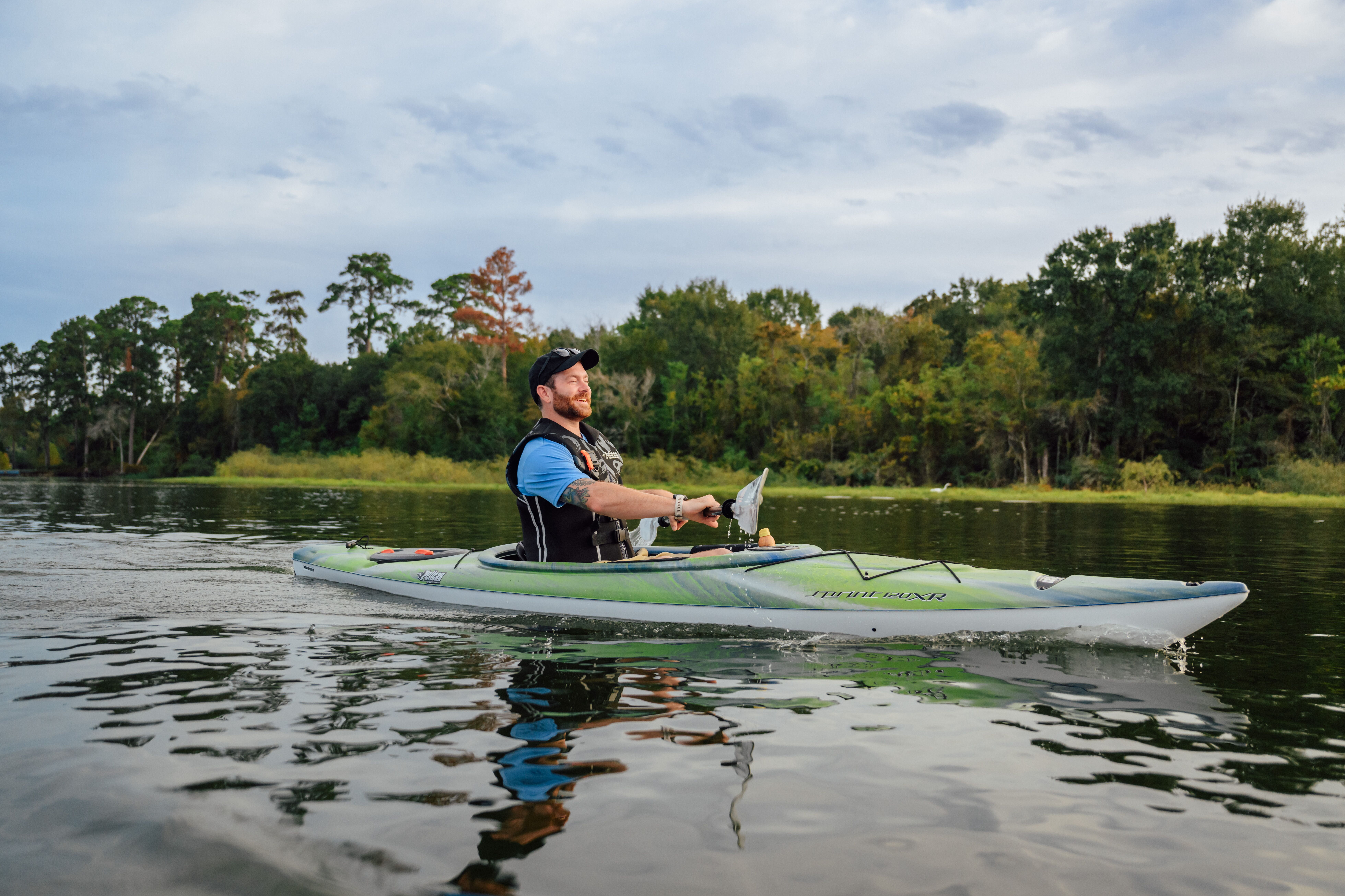 Pelican Sprint 120XR - Sit-in Kayak - Recreational Performance Kayak - Lightweight one Person - 12 ft - Lightning