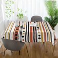 thumbnail image 3 of Yayeee Tablecloths 54" x 54" Rectangle Wrinkle Resistant Party Table Cover, Brown Abstract Dots, 3 of 8