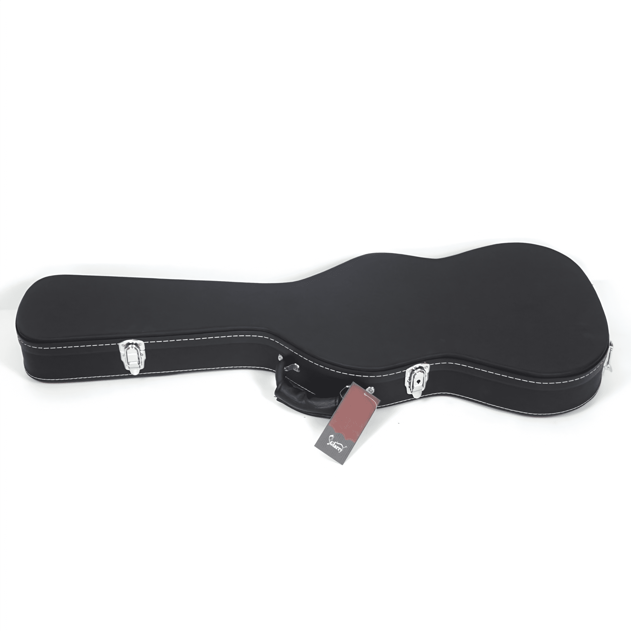 ST High Grade Electric Guitar Hard Case Lockable Wood Case with Plush Lining & Accessory Compartment Black