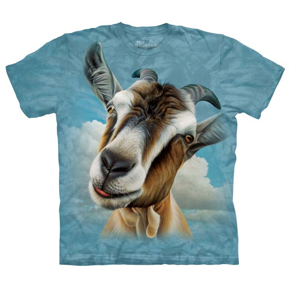 goat shirt shirts head mountain animal face tshirt animals clothingmonster farm walmart youth nature tee overdone tees goats want things