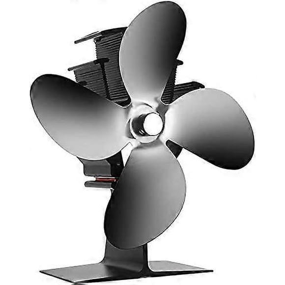 Wood Stove Fan 40C Start Up Quiet Operation, 4 Blades Stove Fan is Heat Powered, Ecofan