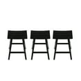 thumbnail image 5 of WestinTrends Malibu HDPE Outdoor Patio 29" Bar Stool Saddle Seat (Set of 3), Black, 5 of 11