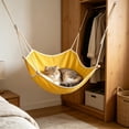 thumbnail image 5 of Hanging Cat Hammock Crate Cooling Summer Bed Breathable Portable Indoor Outdoor Pet Lounger Easy Clean, 5 of 6